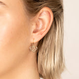9ct Yellow Gold Heart with Cut Out Hearts Hook Earrings