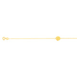 9ct Yellow Gold Patterned Round Disc 19cm Bracelet