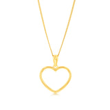 9ct Yellow Gold Heart Open Penadant
