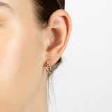 9ct Rose Gold Patterned 10.5mm Hoop Earrings