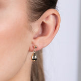9ct Yellow Gold Diamond Cut Tear Drop Earrings