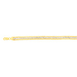 9ct Two Tone Gold Infinity 19cm Bracelet
