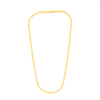 9ct Yellow Solid Gold Serpentine 45cm Chain