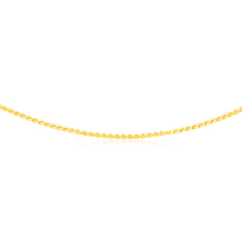 9ct Yellow Solid Gold Serpentine 45cm Chain