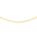 9ct Yellow Gold Open Curb 45cm Chain