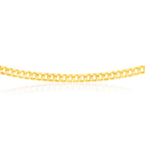 9ct Yellow Gold Extra Flat Curb 55cm Chain