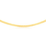 9ct Yellow Gold Extra Flat Curb 55cm Chain