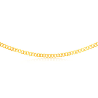 9ct Yellow Gold Extra Flat Curb 55cm Chain