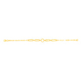 9ct Yellow Gold Graduating Paperclip link 19.1cm Bracelet