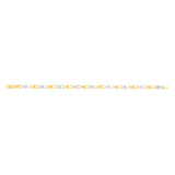 9ct Yellow And White Gold Two Tone Fancy 19.1cm Bracelet