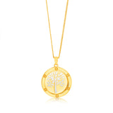 9ct Yellow Gold Tree of Life Medallion Pendant