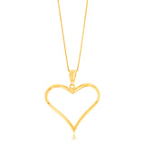 9ct Yellow Gold Open Heart Pendant