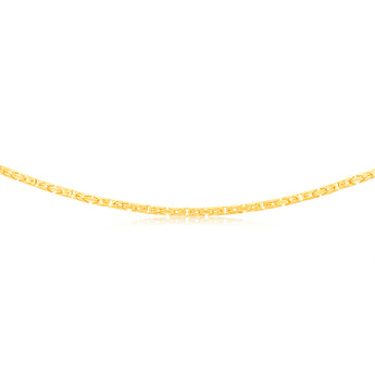 9ct Yellow Gold Byzantine 45cm Chain