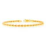 9ct Yellow Gold Rope 19cm Chain