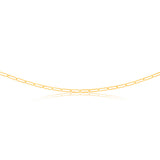 9ct Yellow Gold Paperclip Toggle Bar 43cm Chain