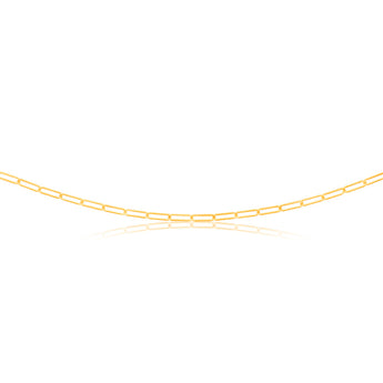 9ct Yellow Gold Paperclip Toggle Bar 43cm Chain