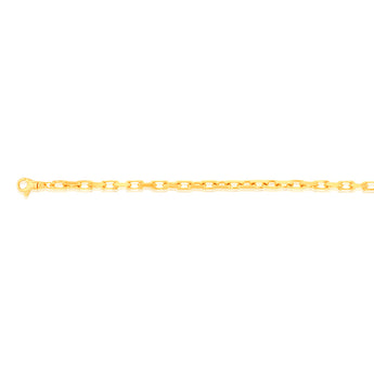 9ct Yellow Gold Elongated Belcher 21cm Bracelet