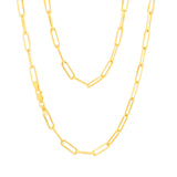 9ct Yellow Gold Paperclip 45cm Chain