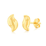 9ct Yellow Gold Mini Wave Stud Earrings