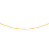 9ct Yellow Gold Hollow Diamond Cut Figarope 46cm Chain