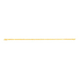 9ct Yellow Gold Hollow Diamond Cut Figarope 18.5cm Bracelet