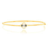 9ct Yellow Gold Rainbow Petal Hinged Bangle