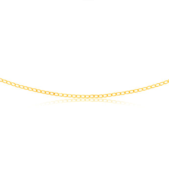 9ct Yellow Gold Open Curb 45cm Chain