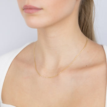 9ct Yellow Gold Open Curb 45cm Chain
