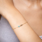 9ct Yellow Gold Infinity Evil Eye 19cm Bracelet