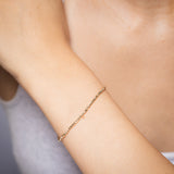 9ct Yellow Gold Fancy Beads 19cm Bracelet
