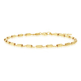9ct Yellow Gold Fancy Diamond Cut 19cm Bracelet