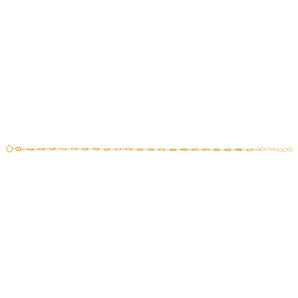 9ct Yellow Gold Fancy Diamond Cut 19cm Bracelet