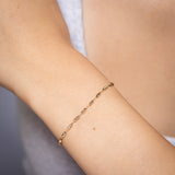 9ct Yellow Gold Fancy Diamond Cut 19cm Bracelet