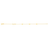 9ct Yellow Gold Love Heart 19cm Bracelet