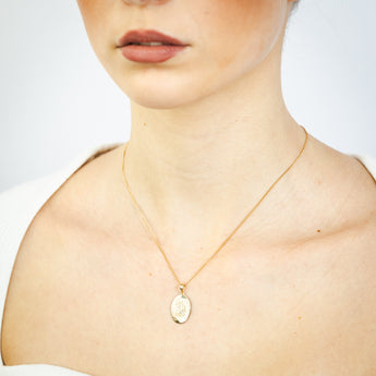 9ct Yellow Gold Oval St. Christopher Pendant
