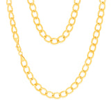 9ct Yellow Gold 150 Gauge Open Curb 45cm Chain