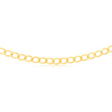 9ct Yellow Gold 150 Gauge Open Curb 45cm Chain