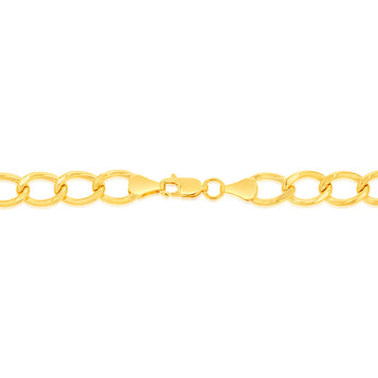 9ct Yellow Gold 150 Gauge Open Curb 45cm Chain