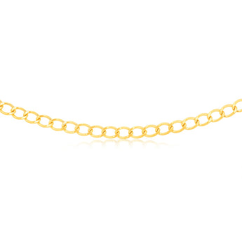 9ct Yellow Gold 150 Gauge Open Curb 50cm Chain