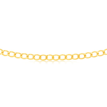 9ct Yellow Gold 150 Gauge Open Curb 50cm Chain