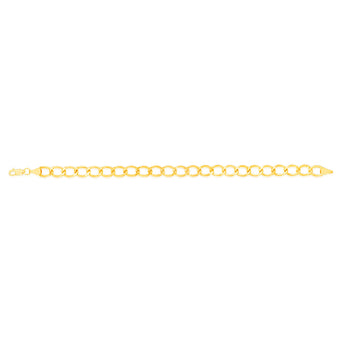 9ct Yellow Gold 150 Gauge Open Curb 20cm Bracelet