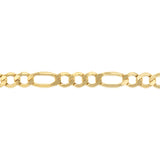 9ct Yellow Gold Diamond Cut 150 Gauge 1:3 Figaro 50cm Chain