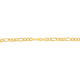 9ct Yellow Gold Diamond Cut 170 Gauge 1:3 Figaro 55cm Chain