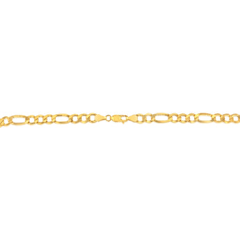 9ct Yellow Gold Diamond Cut 170 Gauge 1:3 Figaro 55cm Chain