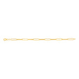 9ct Yellow Gold Paperclip 19cm Bracelet