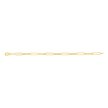 9ct Yellow Gold Paperclip 19cm Bracelet
