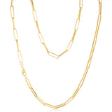 9ct Yellow Gold Paperclip 60cm Chain