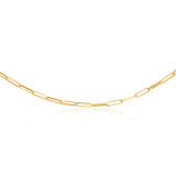 9ct Yellow Gold Paperclip 60cm Chain