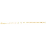9ct Yellow Gold Textured Paperclip 19cm Bracelet