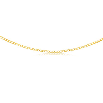 9ct Yellow Gold Curb 80 Gauge 45cm Chain